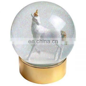 unicorns snow globe