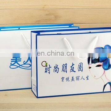 Color printing coated paper bag artpaper shopping bag for clothes and shoes