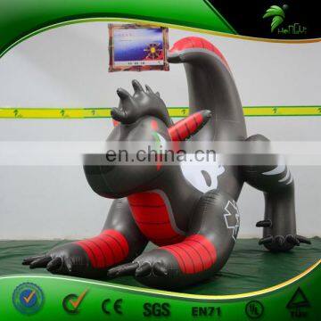 Black Inflatable Cartoon Dog Figure Replica Balloon Inflatables Animal Costume Dog Character Toys Strong PVC 0.4