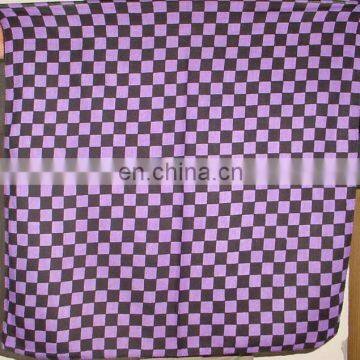 PURPLE BLK CHECK Headscarf Bandana