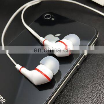 Cheap  flat cable earphone with mic