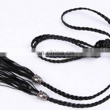 High Quality Beaded Tassel Waist Belt Wiht Artistic Leather Weave Belt photo-5