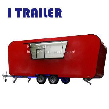 Chinese Fiberglass Food Caravan With Big Wheels photo-2