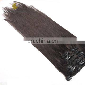 Factory Price Fashional Virgin Dark Brown Bohemian Remy Clip in Human Hair Extension photo-4