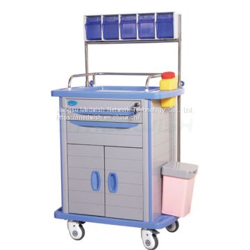 AG-AT001A3 High-strength ABS material hospital equipment emergency medicine trolley nursing trolley for sale