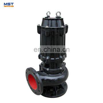 Submersible vertical raw sewage pump