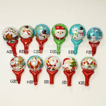 Xmas stick balloon foil ballon mylar balloon toy gift in stock