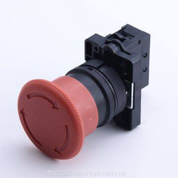 NIN 40mm mushroom head turn to release red emergency stop push button switch