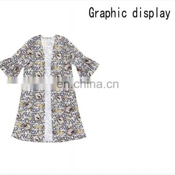 Wholesale Boutique flower printing pattern Wholesale Boutique Cardigan For Toddler Girl summer Wear short Sleeve