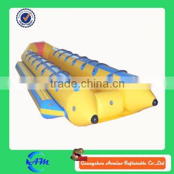 pvc inflatable banana water banana boat with repair kit