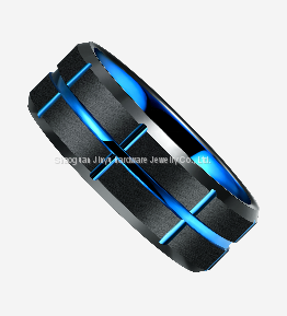 6mm 8mm Blue Tungsten Carbide Rings