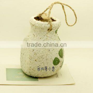 Diamond Shape Hanging Ceramic Cheap Small Handmade Concrete Flower Pot From Manufacturer photo-3