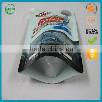 Reusable stand up food spout pouch