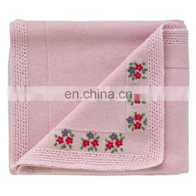 Lovely embroidered Cashmere Wool Blanket for Baby Made in China