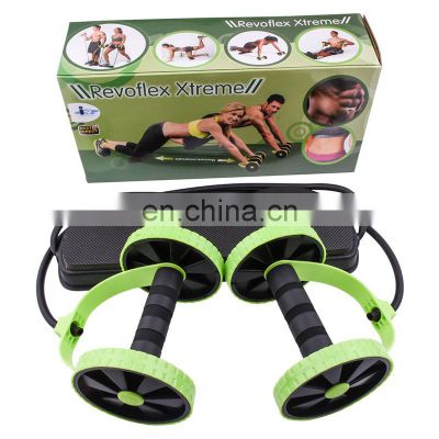 Handle Resistance Band Multi Function Body Sculpting Core Double AbS Rollers Hot Selling Abdominal Wheel Trainer