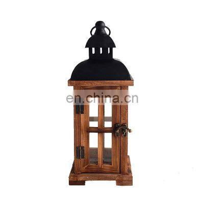 Good Quantity Big Garden Antique Wood Furniture Candle Holder Lamp Lanterns