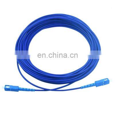 SC Simplex Spiral Armored Optical Single Mode cordon de raccordement en fibre Fiber Jumper Fiber Patch cord