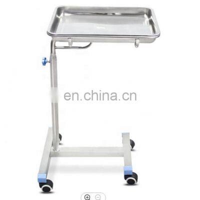 Hospital furniture instrument  Stainless Steel  surgical mayo table trolley