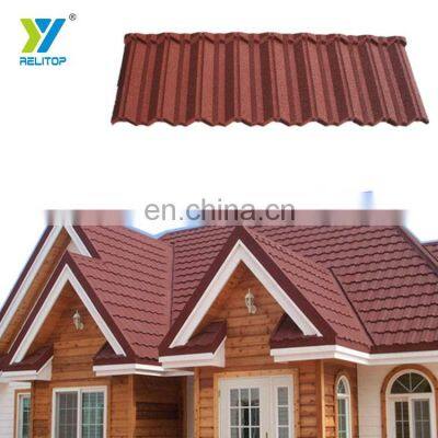 China Hot Sale Colorful Stone Coated Metal Roofing Tile In Nigeria Philippines Nosen Type Roof Tiles photo-2