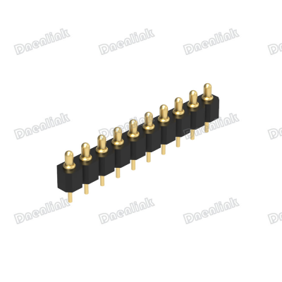 Dnenlink 2.54mm Pitch Single Row H2.5mm Straight DIP PogoPin Connector