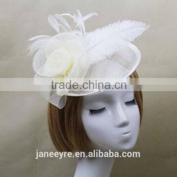 2015 Ladies Design Feather Fascinator Sinamay For Party/Races/Chuch