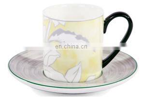 Bucolic Style Yellow Leaves Ceramic Coffee Mug Tea Cup Dinner Plate Ceramic Cup For Porcelain Tableware Set photo-4