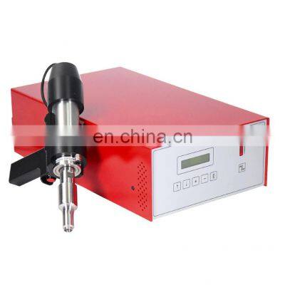 Factory price Linggao 35kHz 1200W portable ultrasonic handgun plastic spot welder fabric welding machine