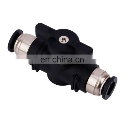 High Quality BUC Series Plastic Push To Connect One Touch Tube Connector Pneumatic Quick Air Fitting With Manual Switch