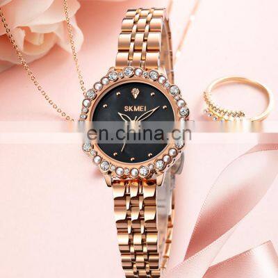 Designer Watch Skmei 1799 Stainless Steel Women Watch Water Resistant Beautiful Hand Watch for Girls