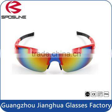 Anti UV400 red frame high impact fashion sunglasses women unbreakable sports sunglasses