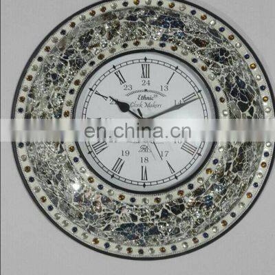 New Modern Design Mosaic Metal Clock photo-4
