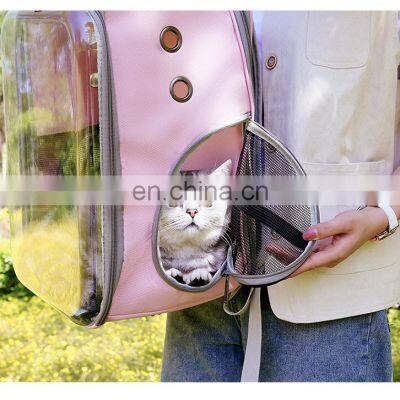 2021 Hot Selling Transparent Smart Patterned Portable Outdoor Bag Clear Dog Carrier Backpack Pet