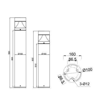 Outside Bollard Lights DLW-LED-050 photo-2