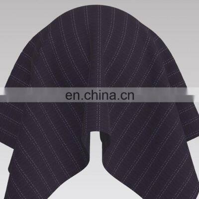 Super Comfortable 38% Cotton 62% Rayon Yarn Dyed Navy Stripe Fabric for Blouses photo-3