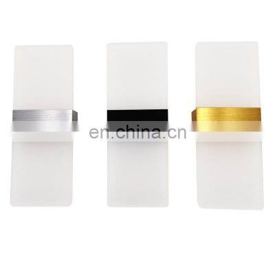 Mini 3/6/12W Led Acrylic Wall Lamp AC85-265V Long Surface Mounted Wall Lights For Living Room Indoor Decor Lamps