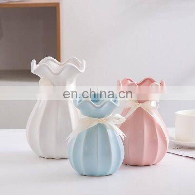 Mini Flower Home Decoration Ornament Blue White Ceramic Chinese Vases Wedding Nordic Plant Decor Centerpiece Paper Vase