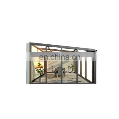 China durable hot sale aluminum profile frame outdoor elegant sunroom/winter garden room with tempered glass