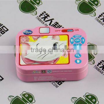 Tinplate CMYK Gift box tin case 3D shape for Party and holiday