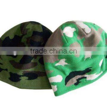 2015 Hot sale high quality smart knitted camouflage beanie hat