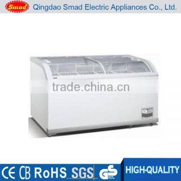 500/700L big capacity supermarket sale top open door deep type display deep chest freezer