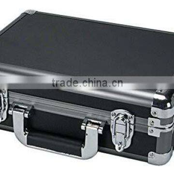Small Black Aluminum Locking Storage Box, Carrying Case,Aluminum Pencil Case photo-3