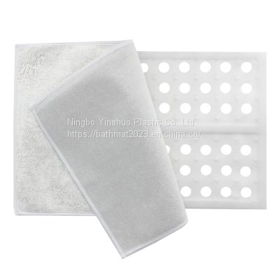 Detachable and Anti-slip Bath Mat, Rug,PVC Backing,Mat Washable for Hotel photo-4