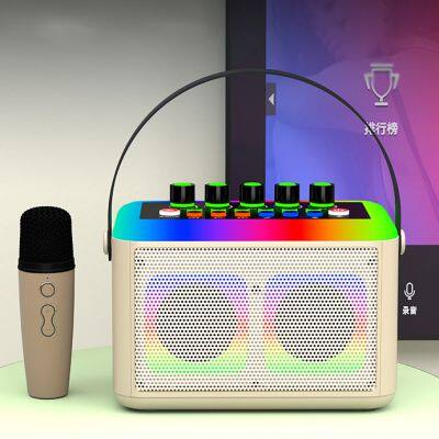 Music box bluetooth Karaoke Set with mic and bluetooth 15 speaker audio interface sound cards mixers bar with subwoofer