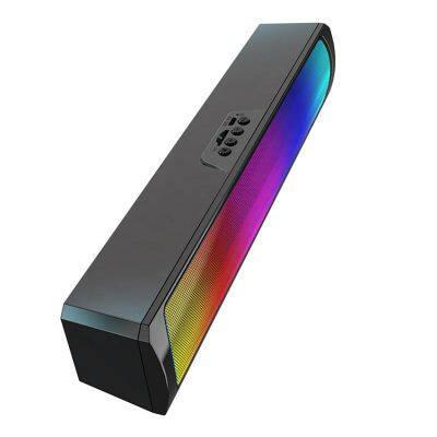 New Arrival RGB Light Speaker Bar Good Bass Computer Gaming Detachable Soundbar Floating Speaker