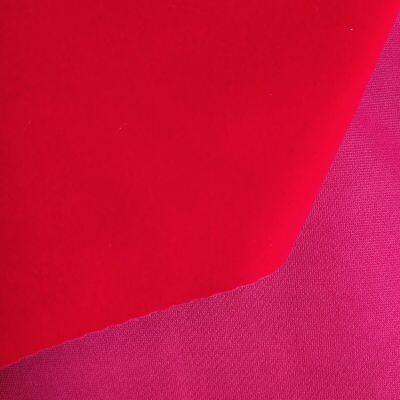 Nylon Flocking Fabrics Weft Knitting Flocked Fabric Velvet Flocking Fabrics Supplier photo-2