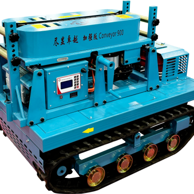 High efficiency Remote-controlled movement cable conveyor feeder device machine for power construction cable laying pulling