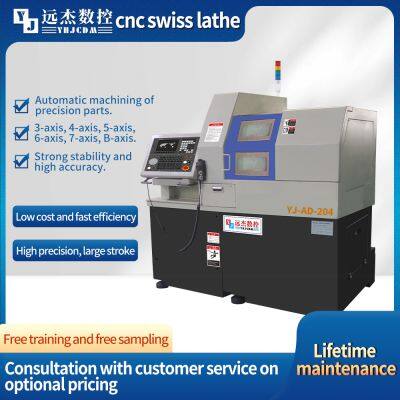 Bar Feed Swiss Type Cnc Lathe 6 Axis Cnc Lathe Machine Dual Spindle Swiss for Valve Industry