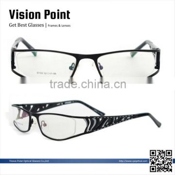 Full-rim with wide temple hot sale fashion metal clear lens glasses frame