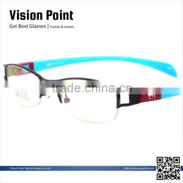 Style colored design full frame metal TR90 changeable temple for women eyewear