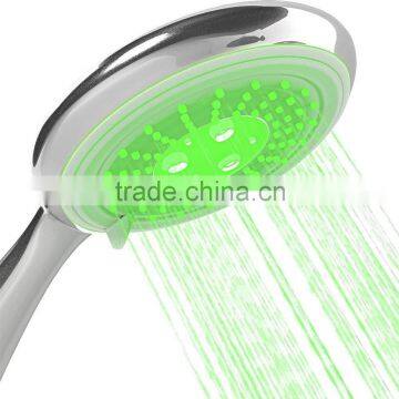 High Fashion Red Green Blue 3 Color Change Flexible LED Shower Head